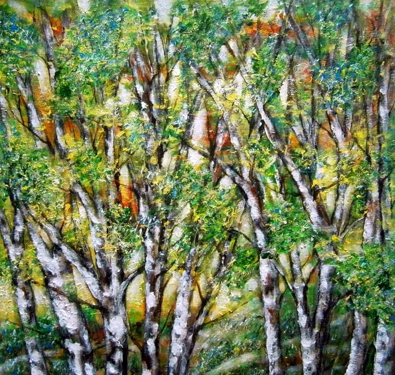 Original Impressionism Landscape Painting by Emilia Urbaníková