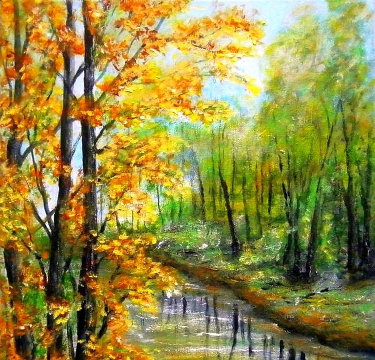 Original Landscape Painting by Emilia Urbaníková