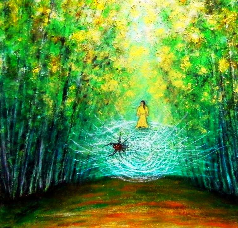 Original Impressionism Fantasy Painting by Emilia Urbaníková