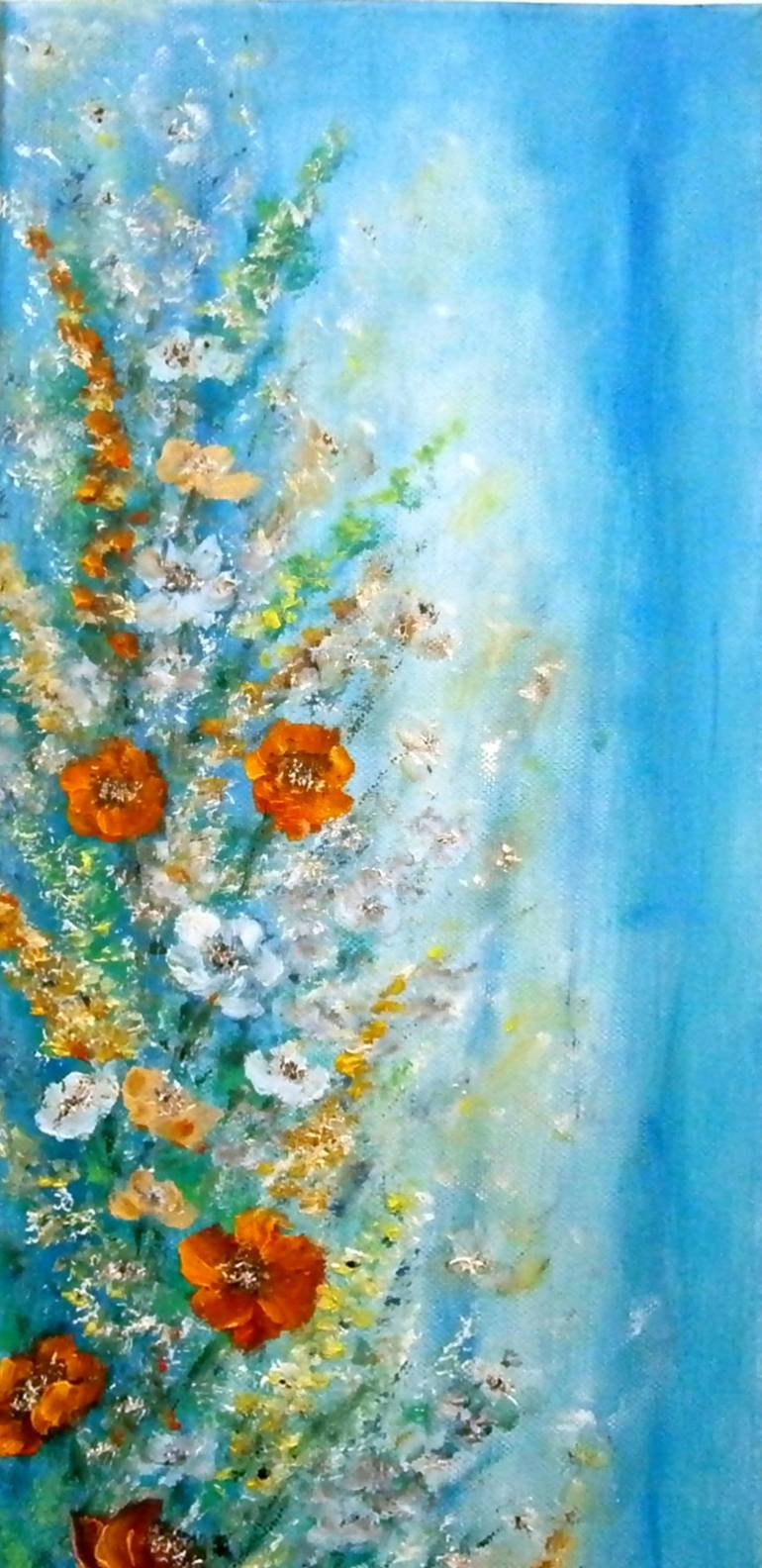 Original Floral Painting by Emilia Urbaníková