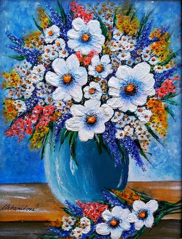 Original Floral Paintings by Emilia Urbaníková
