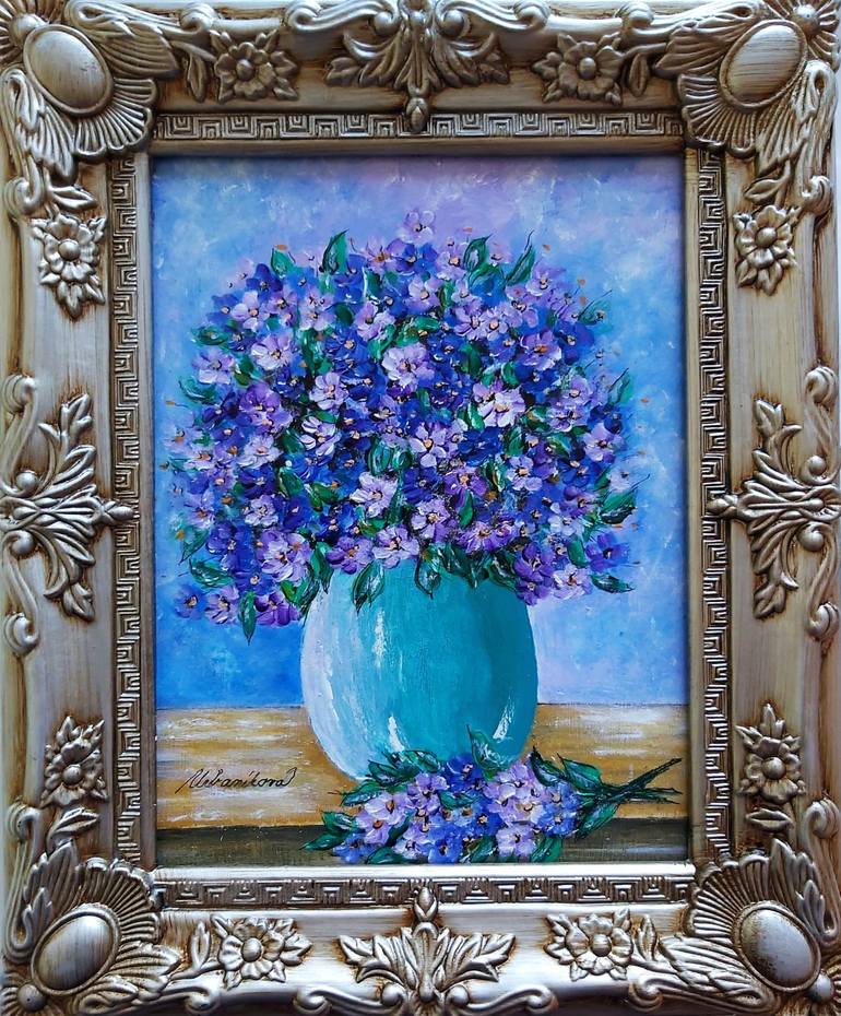 Original Floral Painting by Emilia Urbaníková