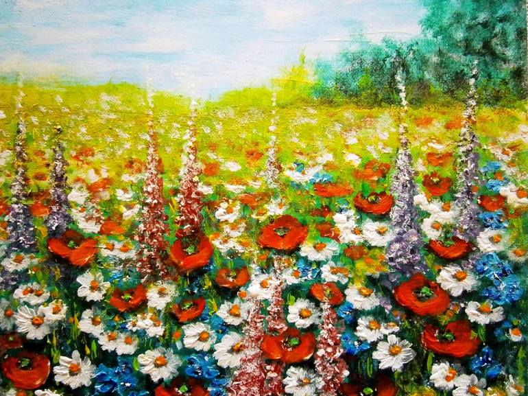 Original Impressionism Landscape Painting by Emilia Urbaníková