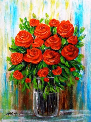 A bouquet of red roses.. thumb