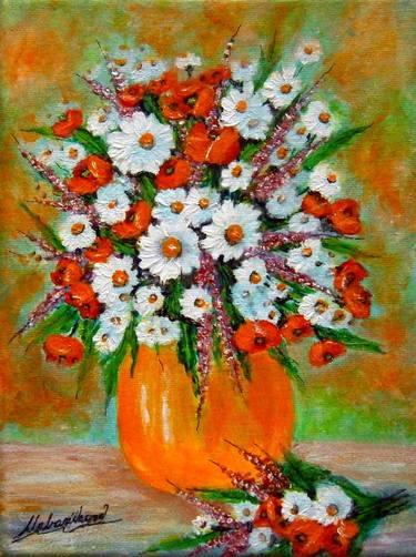Original Impressionism Floral Paintings by Emilia Urbaníková