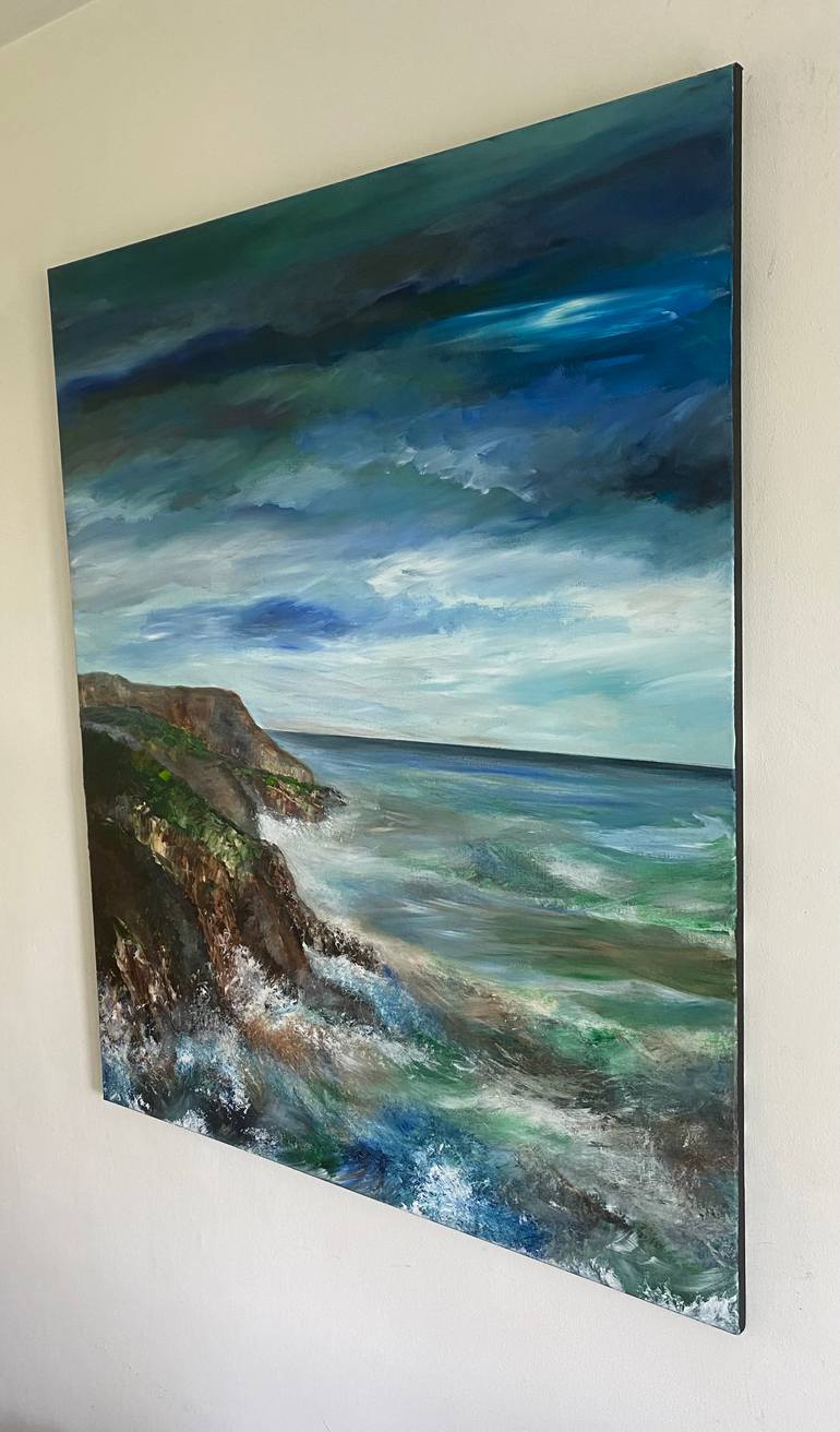 Original Impressionism Seascape Painting by Robert Cadman