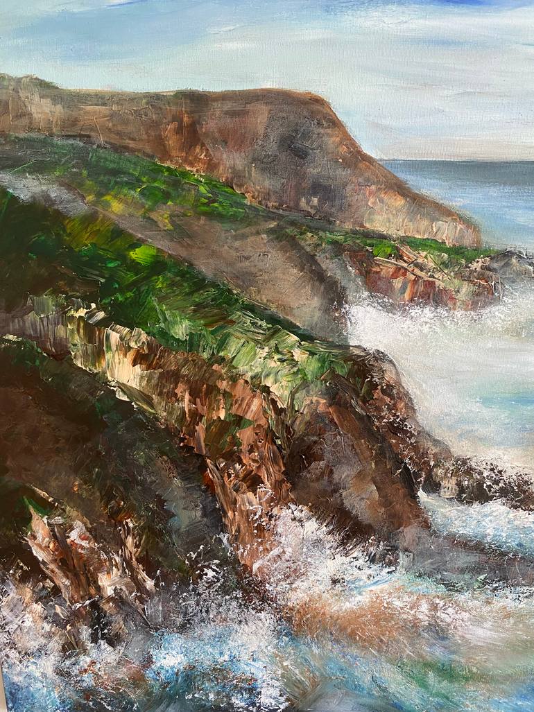 Original Impressionism Seascape Painting by Robert Cadman