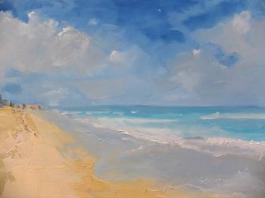 Landscape sea shore painting thumb