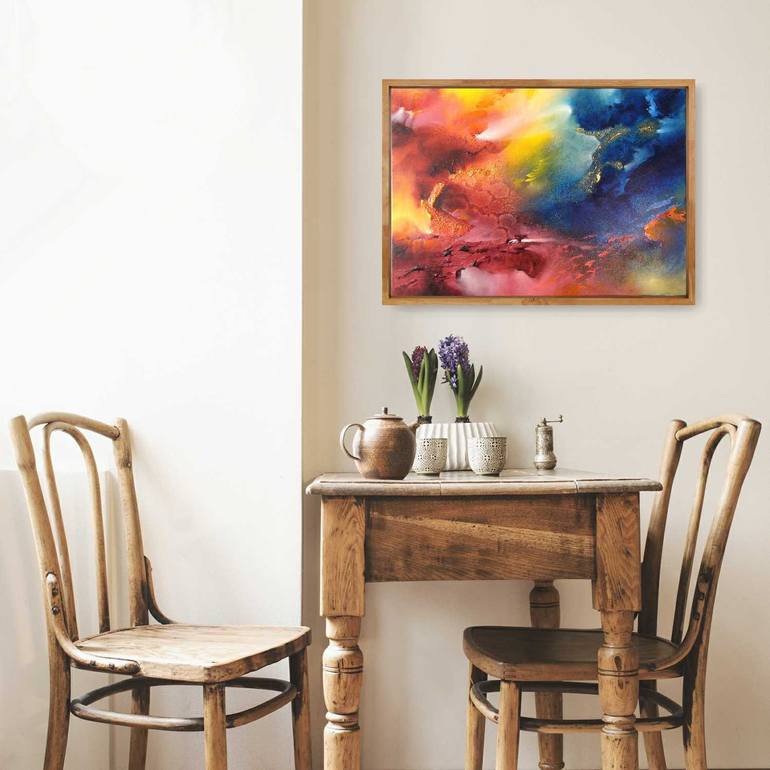 Original mysterious abstract Abstract Painting by Eelke van Hoof