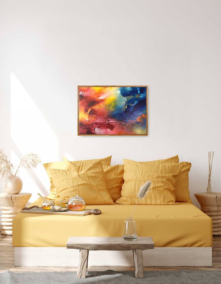 Original mysterious abstract Abstract Painting by Eelke van Hoof