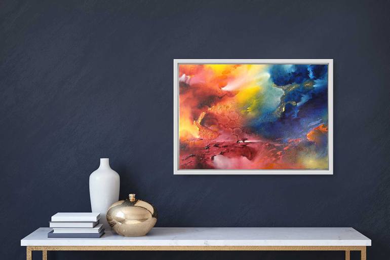 Original mysterious abstract Abstract Painting by Eelke van Hoof