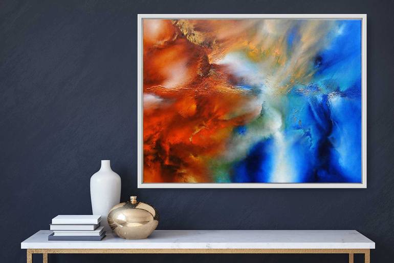 Original mysterious abstract Abstract Painting by Eelke van Hoof