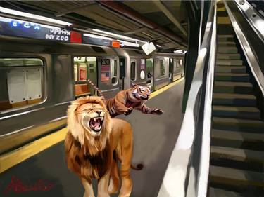 Nyc Zoo “THE SUBWAY LIONS.” - Limited Edition 1 of 10 thumb