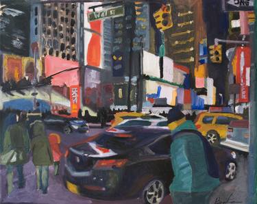 Original Abstract Expressionism Cities Paintings by Scott Benites