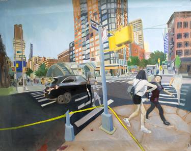 Original Figurative Cities Paintings by Scott Benites