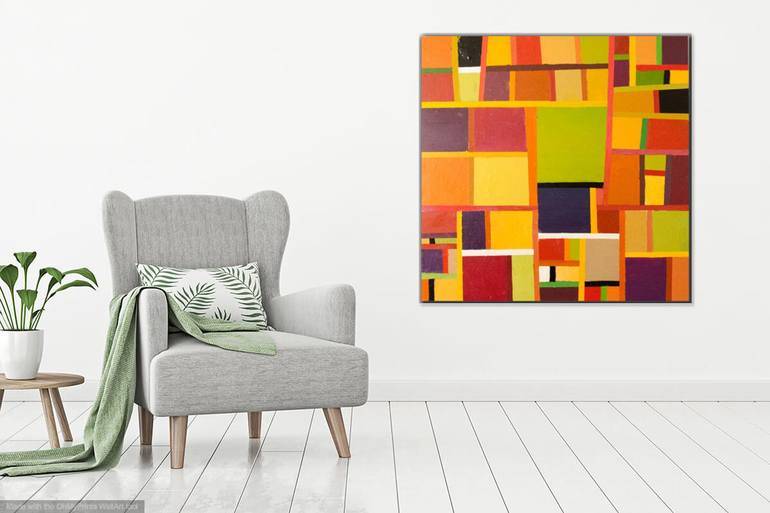 Original Abstract Expressionism Geometric Painting by Scott Benites