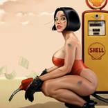 Gasoline Gal by Udo Peter Linke