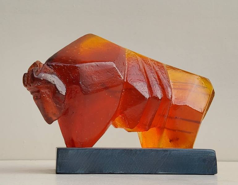 Original Cubism Animal Sculpture by Hanneke Pereboom