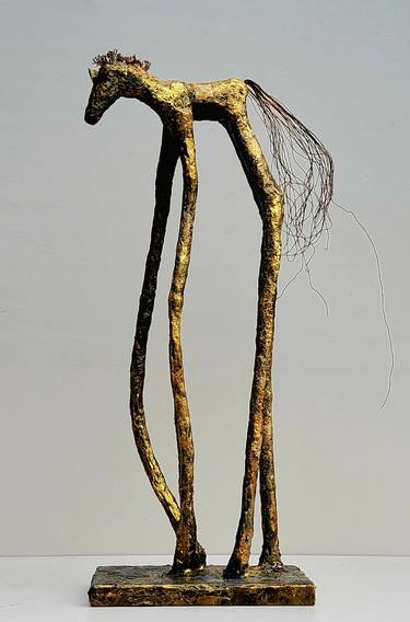 Original Figurative Horse Sculpture by Hanneke Pereboom