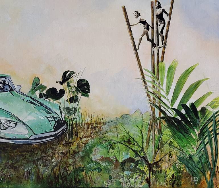 Original Figurative Car Painting by Hanneke Pereboom