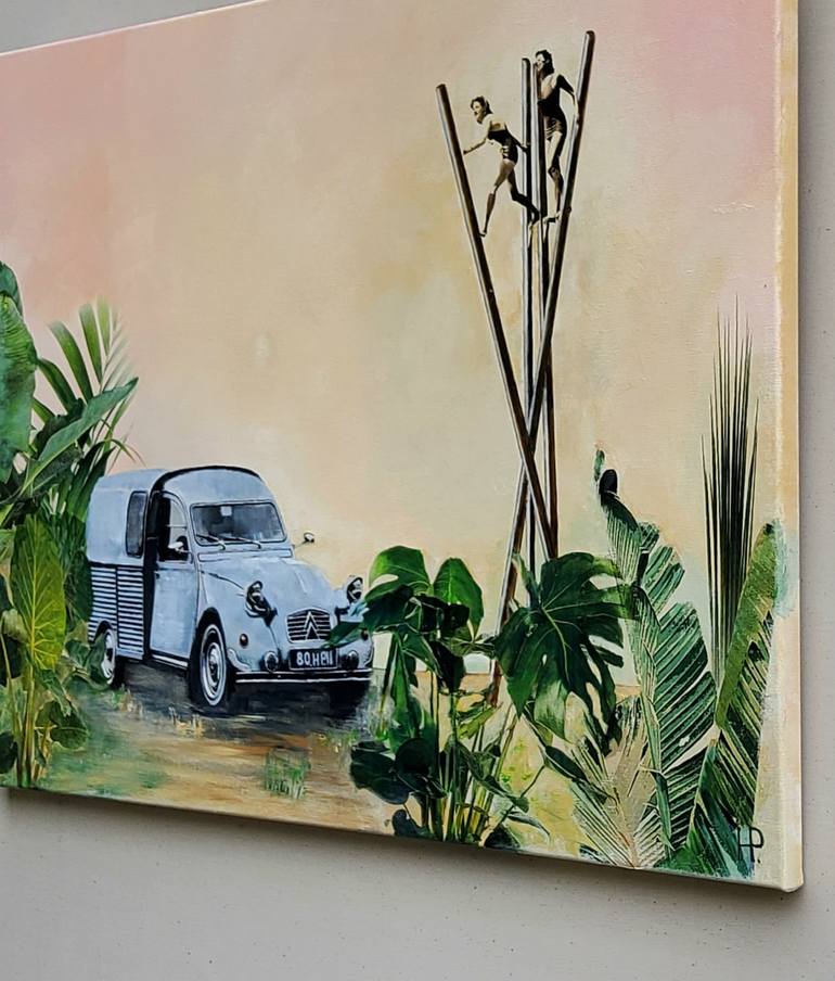 Original Figurative Car Painting by Hanneke Pereboom