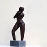 This sculpture is made of cast resin . The base is a black polished marbleand 1,5 inch high. Inspired by the shape of a women. This sculpture is the first one of a serie of 12. 1/12 .
The sculpture is 28cm. high