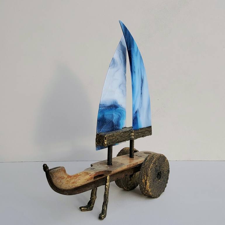 Original Boat Sculpture by Hanneke Pereboom