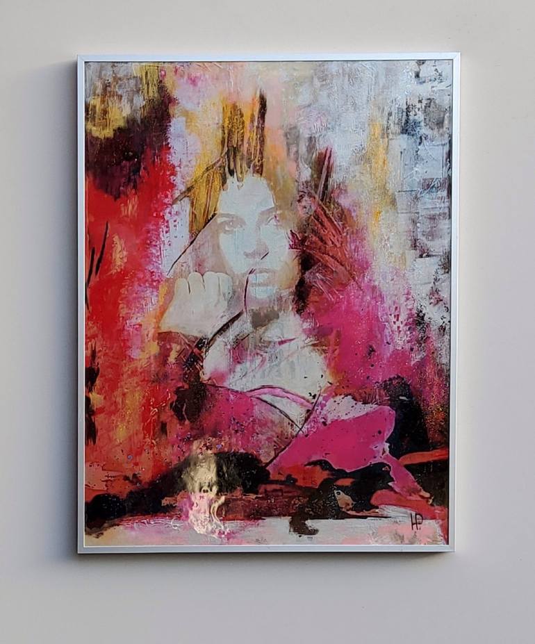 Original Abstract Expressionism Portrait Painting by Hanneke Pereboom