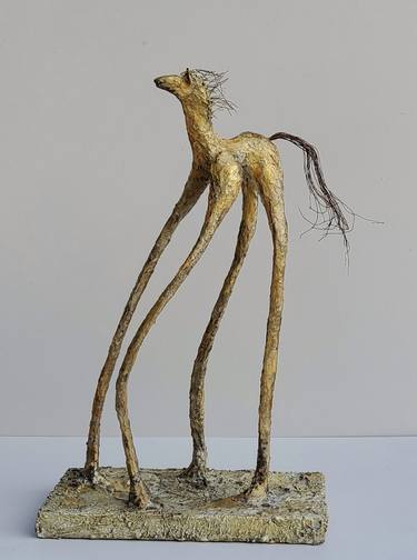 Original Abstract Expressionism Horse Sculpture by Hanneke Pereboom