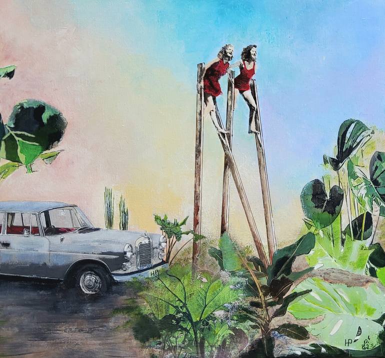 Original Documentary Transportation Painting by Hanneke Pereboom