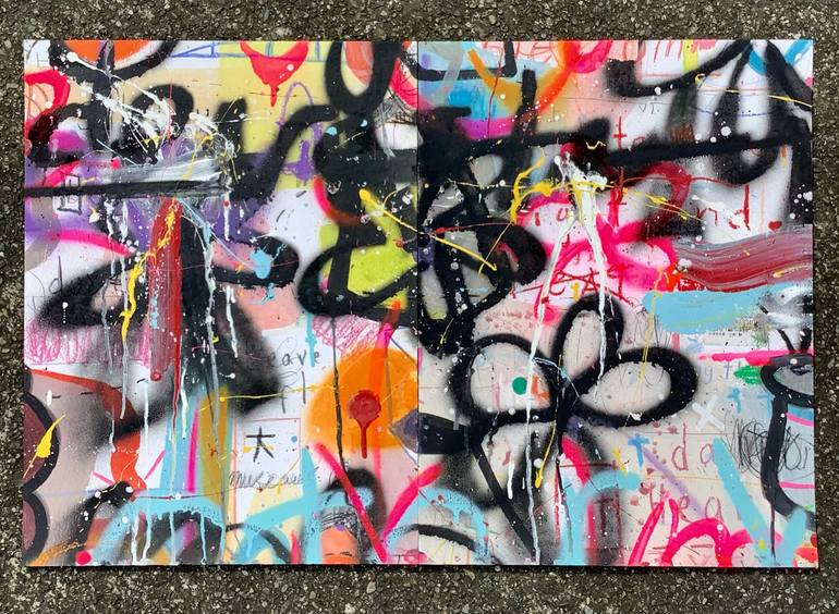 Original Abstract Expressionism Abstract Painting by Andrew Weir
