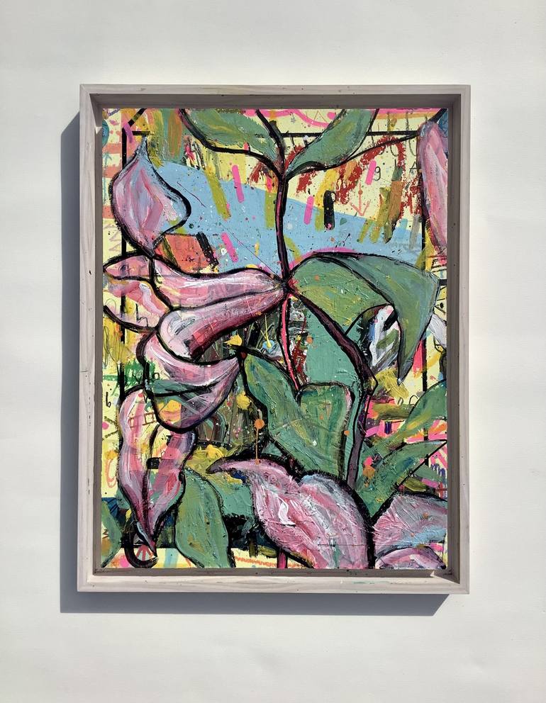 Original Floral Abstract Painting by Andrew Weir