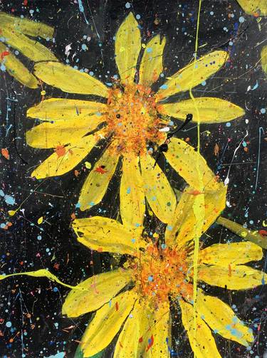 Original Abstract Floral Paintings by Andrew Weir