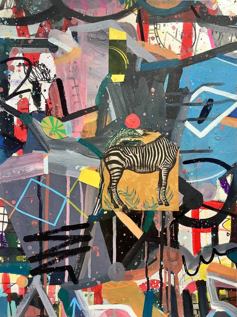 Original Abstract Painting by Andrew Weir | Abstract Art on Paper | Never Settled on a Name
