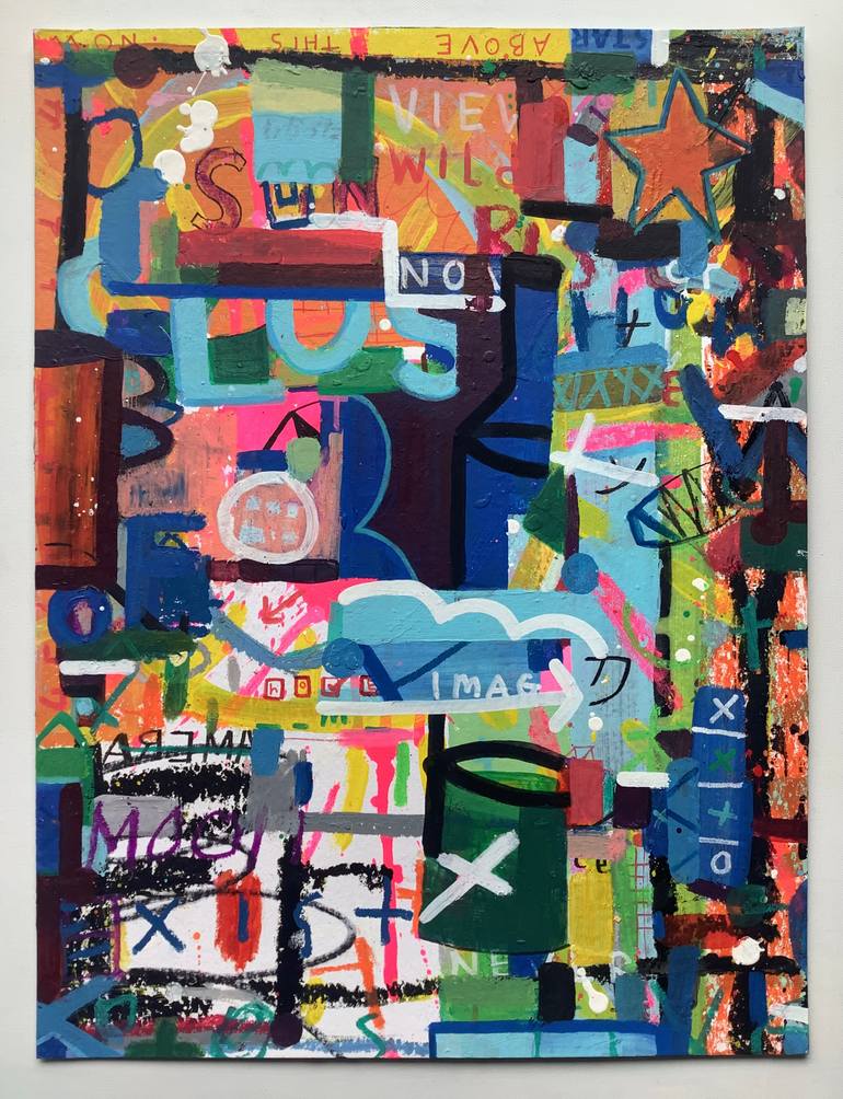 Original Pop Art Abstract Painting by Andrew Weir