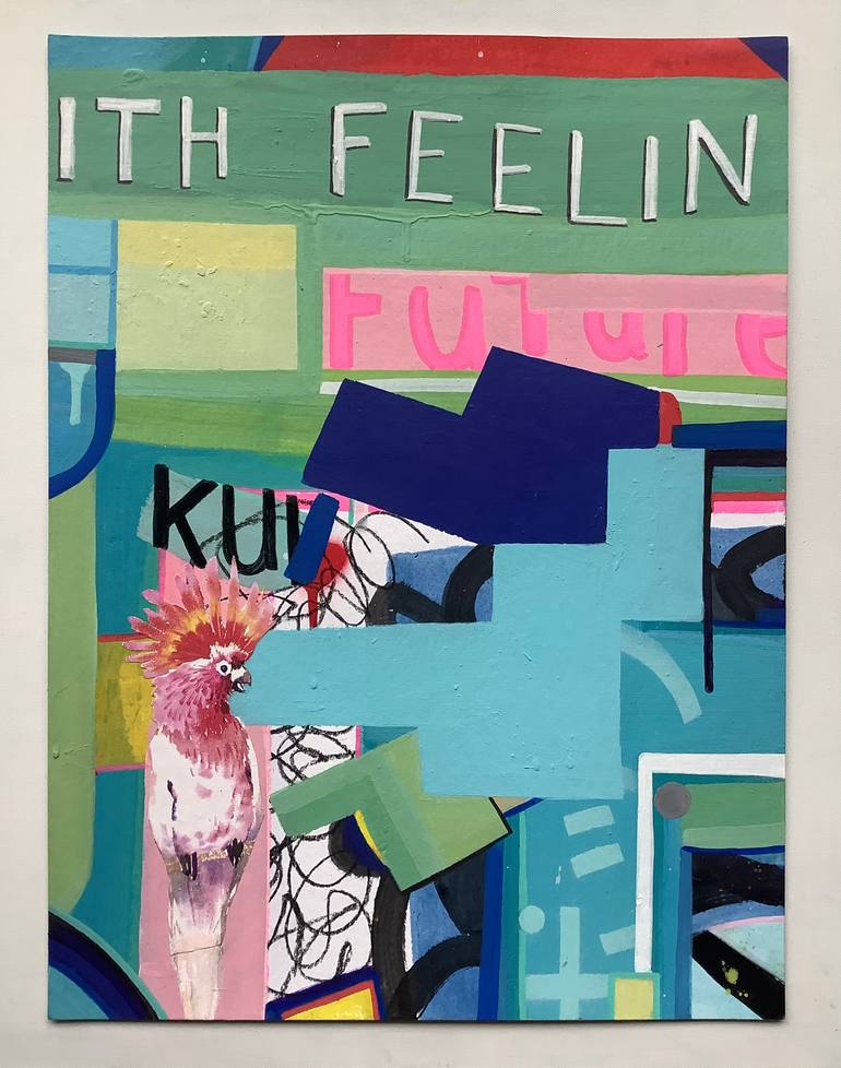 Original Pop Art Abstract Painting by Andrew Weir