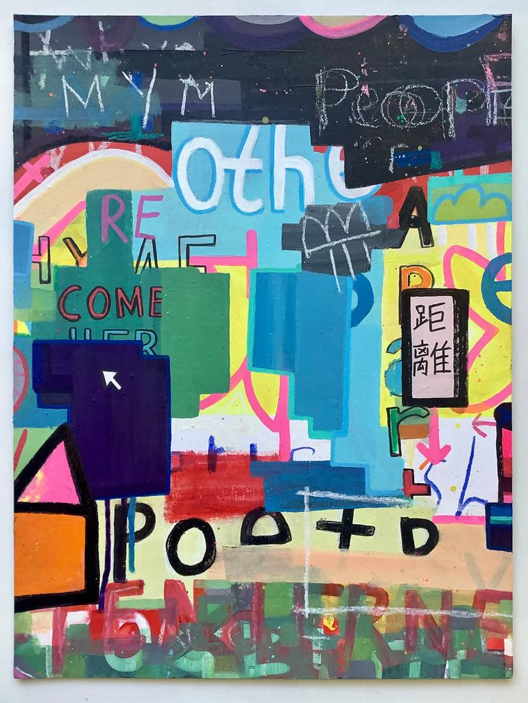 Original Pop Art Abstract Painting by Andrew Weir