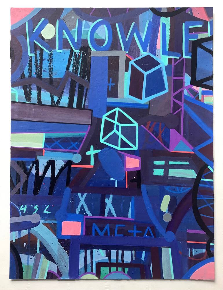 Original Pop Art Abstract Painting by Andrew Weir