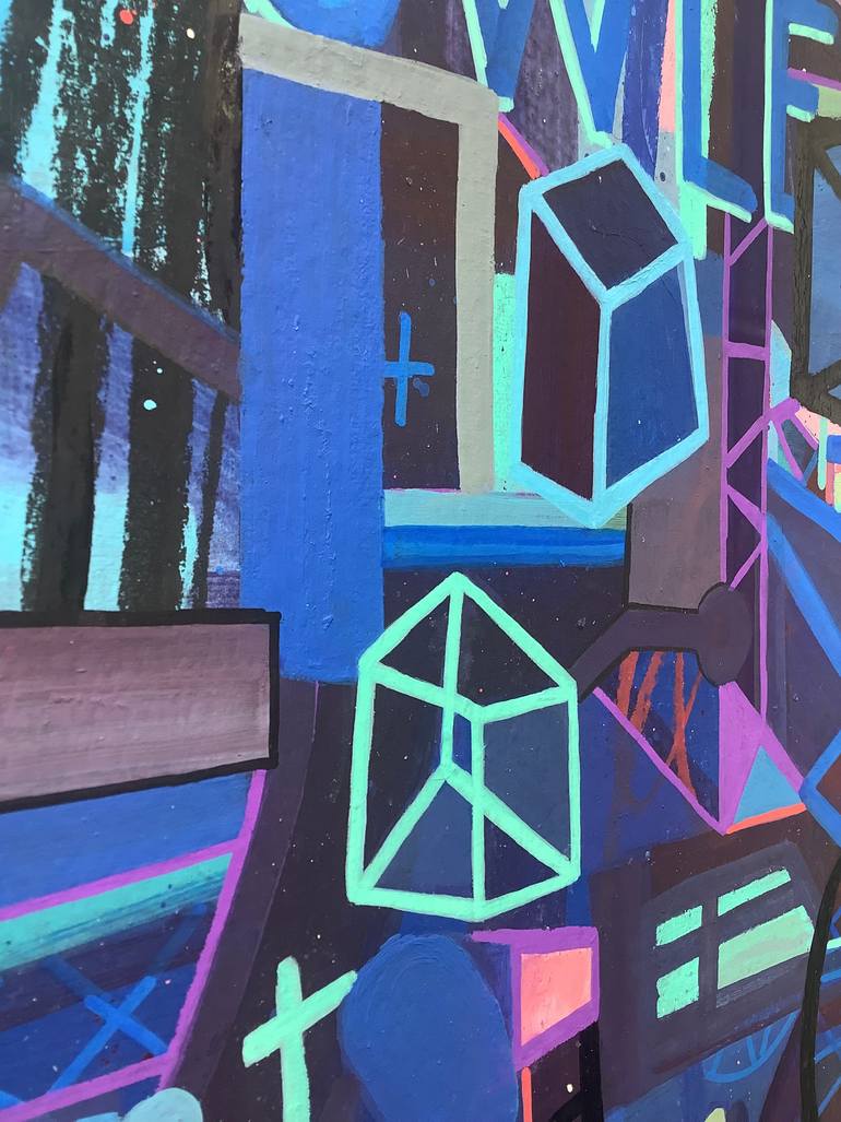 Original Pop Art Abstract Painting by Andrew Weir