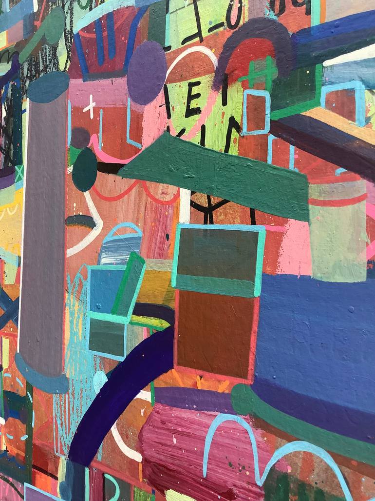 Original Pop Art Abstract Painting by Andrew Weir