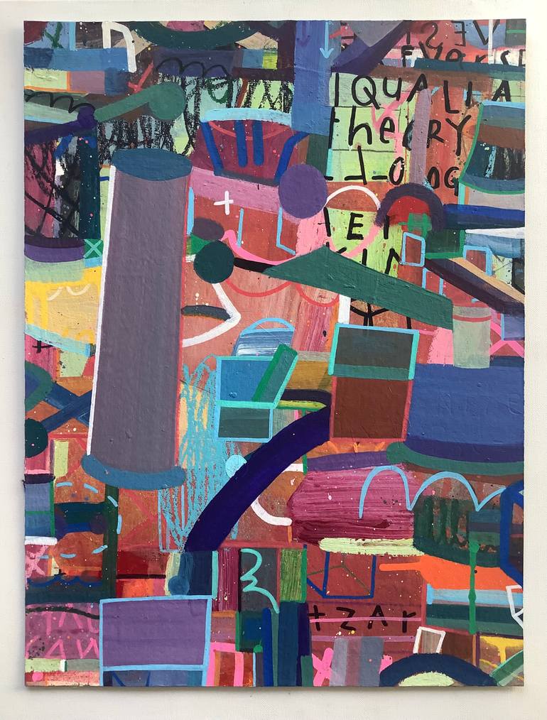 Original Pop Art Abstract Painting by Andrew Weir
