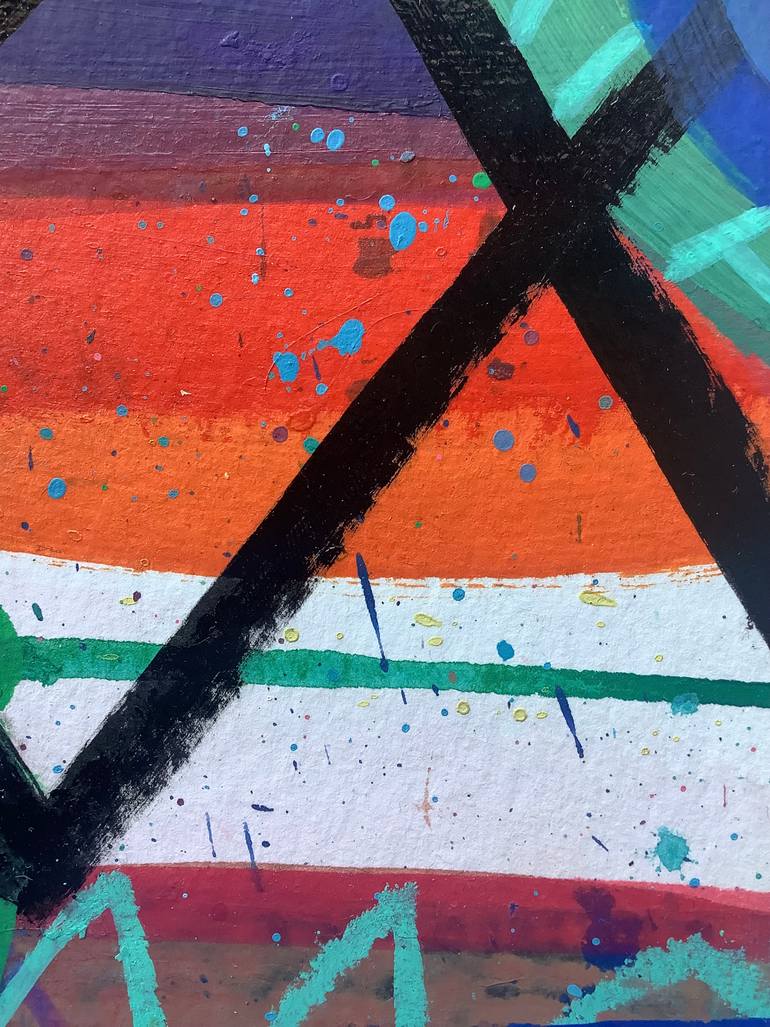 Original Pop Art Abstract Painting by Andrew Weir