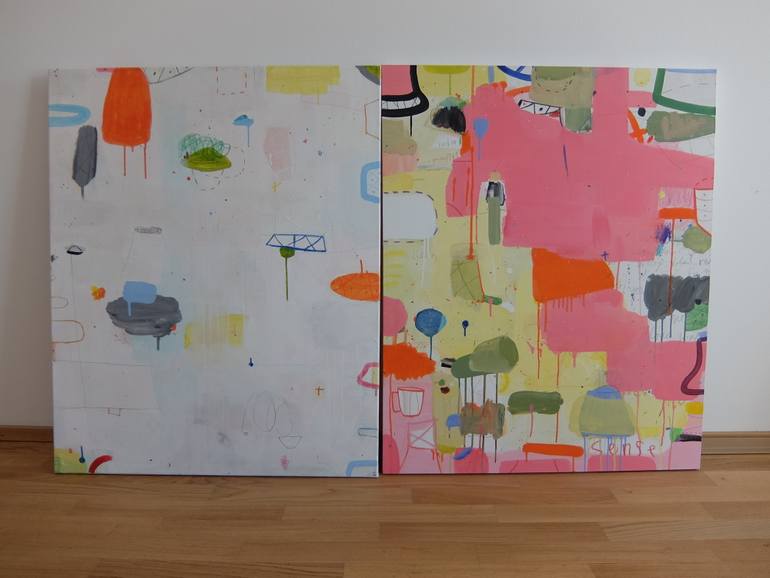 Original Abstract Expressionism Abstract Painting by Andrew Weir