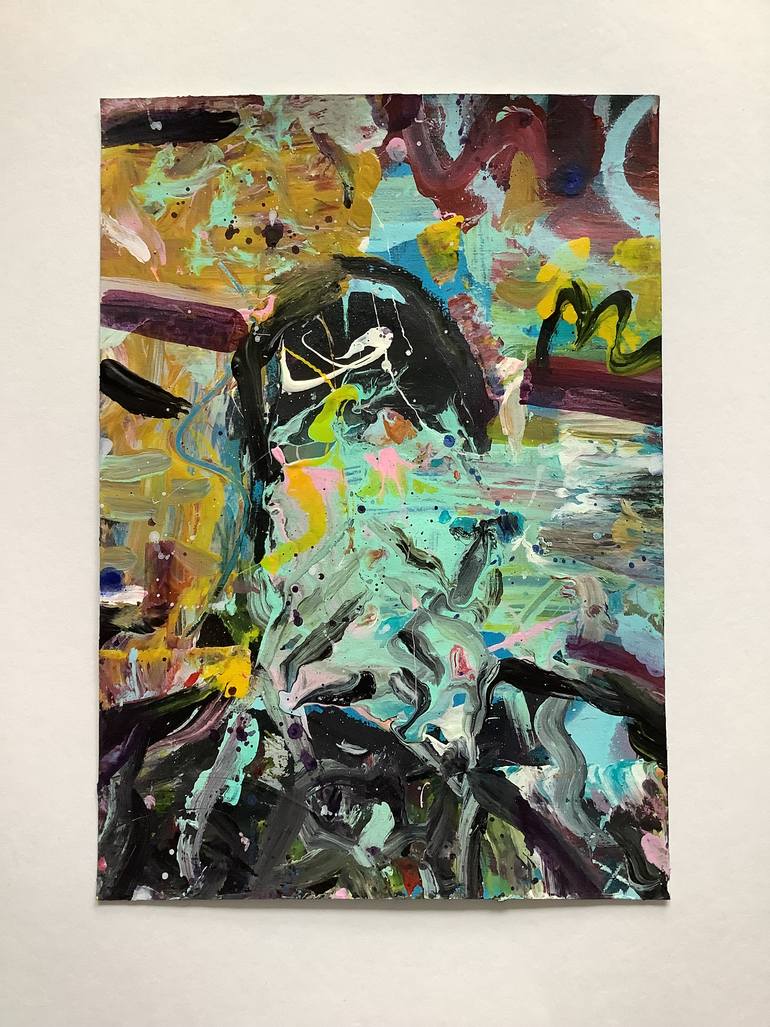 Original Abstract Expressionism Abstract Painting by Andrew Weir