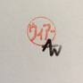 Signed with a Hanko (Japanese name stamp), Initialled, dated, and titled on the reverse.