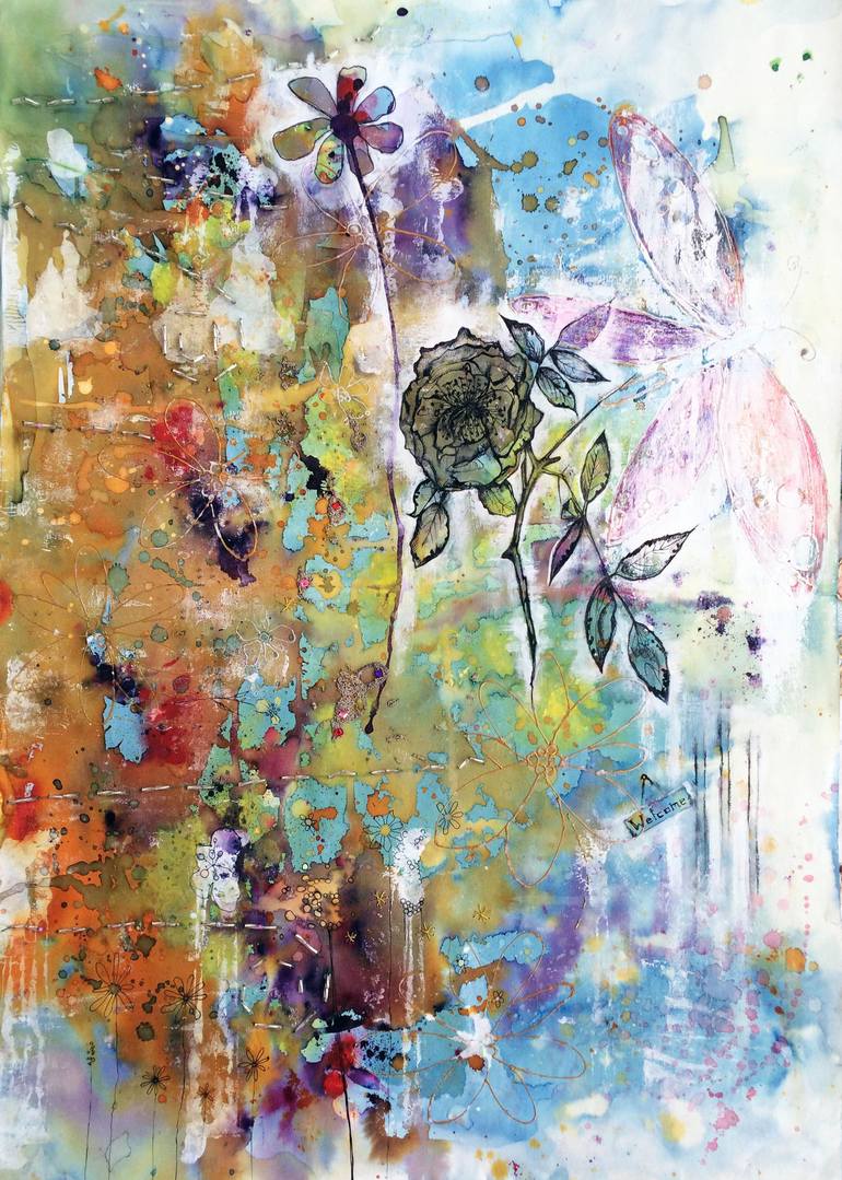 Flowers in the Garden Painting by Sarah Lown | Saatchi Art