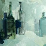 Modern oil painting Still life with bottles Kitchen still life oil on canvas by Lozovoy by Yevhenii Lozoviy