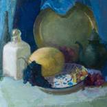 Oil painting on canvas Huge kitchen Original Still life with melon by Lozovoy by Yevhenii Lozoviy