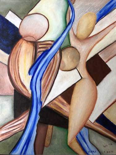Original Abstract Nude Paintings by Vladimir Ivanovic