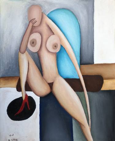 Original Abstract Nude Paintings by Vladimir Ivanovic